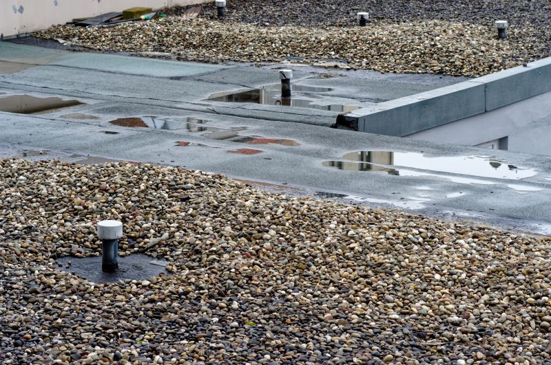 Damaged Flat Roof Sections